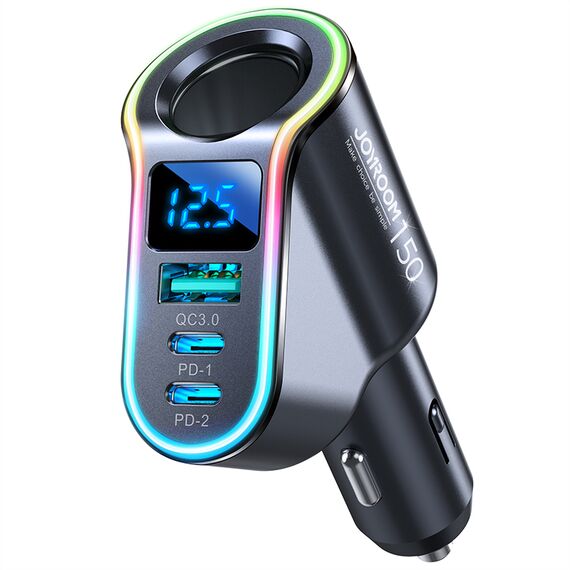 Joyroom fast car charger 4in1 USB-A QC3.0 / 2xUSB-C PD 150W black (JR-CL21) | Techbox