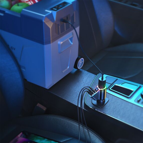 Joyroom fast car charger 4in1 USB-A QC3.0 / 2xUSB-C PD 150W black (JR-CL21) | Techbox