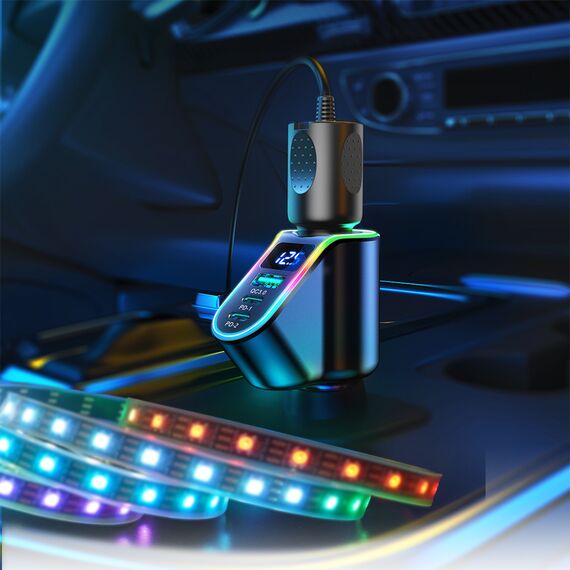 Joyroom fast car charger 4in1 USB-A QC3.0 / 2xUSB-C PD 150W black (JR-CL21) | Techbox