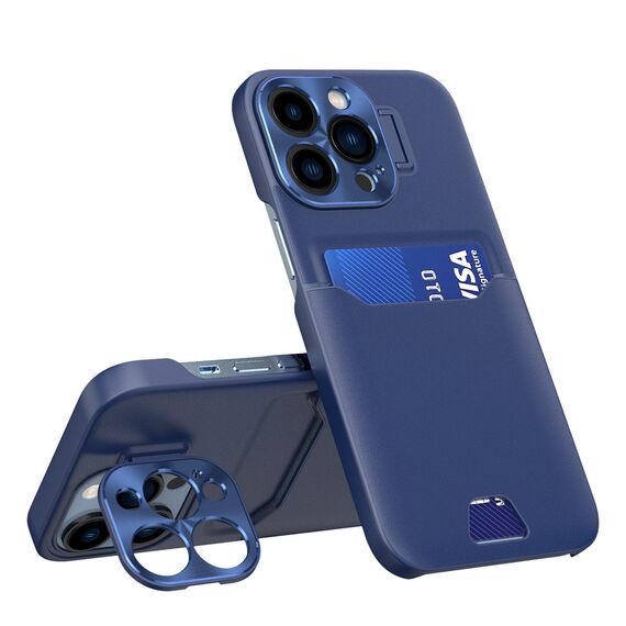 Leather Stand Case for Samsung Galaxy S23+ cover card wallet with stand blue - Samsung Cases - Cases - Techbox