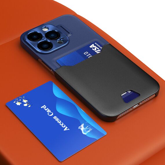 Leather Stand Case for Samsung Galaxy S23+ cover card wallet with stand blue - Samsung Cases - Cases - Techbox