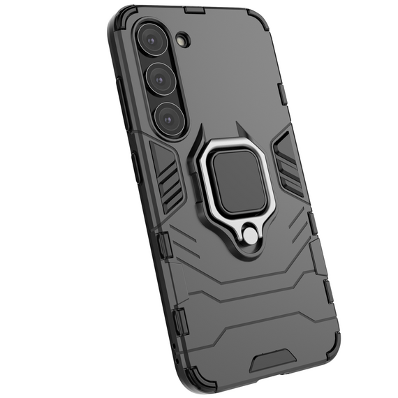 Ring Armor case for Samsung Galaxy S23 armored cover magnetic holder ring black | Techbox