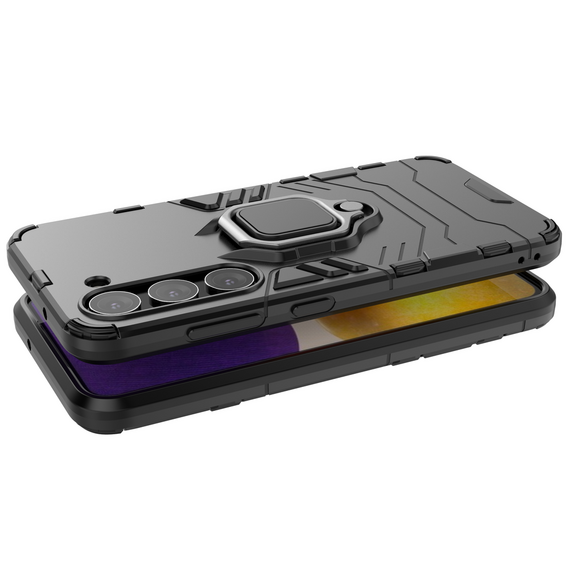 Ring Armor case for Samsung Galaxy S23 armored cover magnetic holder ring black | Techbox