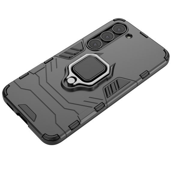 Ring Armor case for Samsung Galaxy S23 armored cover magnetic holder ring black | Techbox