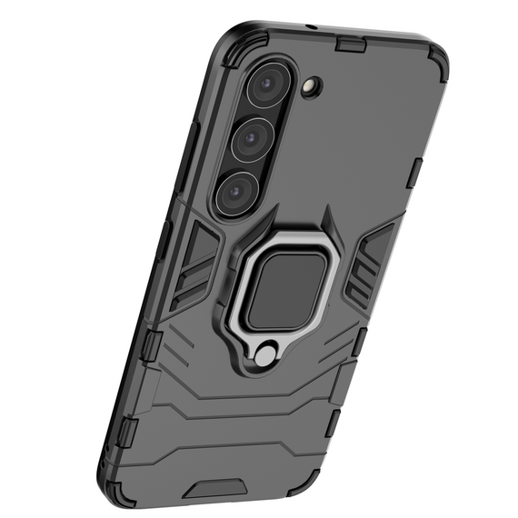 Ring Armor case for Samsung Galaxy S23 armored cover magnetic holder ring black | Techbox