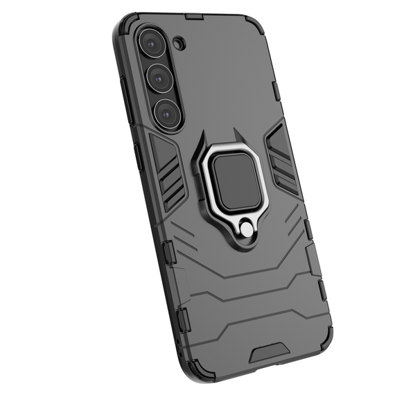 Ring Armor case for Samsung Galaxy S23+ armored cover magnetic holder ring black | Techbox