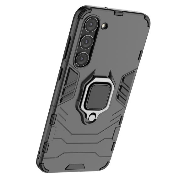 Ring Armor case for Samsung Galaxy S23+ armored cover magnetic holder ring black | Techbox
