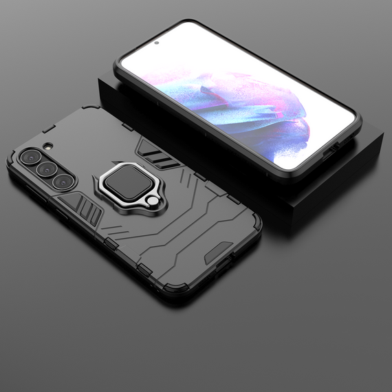 Ring Armor case for Samsung Galaxy S23+ armored cover magnetic holder ring black | Techbox