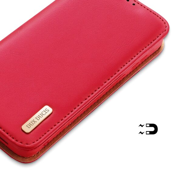 Dux Ducis Hivo case Samsung Galaxy S23+ flip cover wallet stand RFID blocking red | Techbox