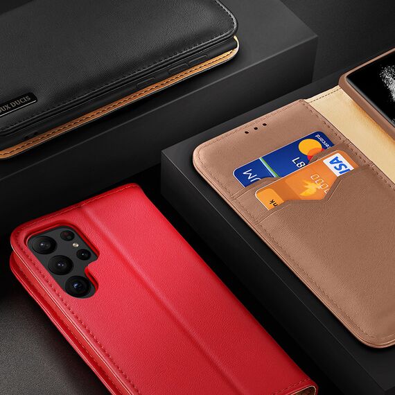 Dux Ducis Hivo case Samsung Galaxy S23+ flip cover wallet stand RFID blocking red | Techbox