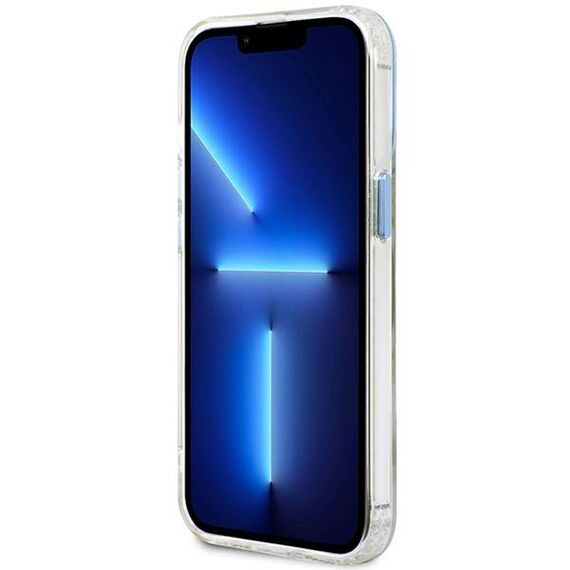 Etui Guess Metal Outline MagSafe na iPhone 13 Pro / iPhone 13 - niebieskie - Uncategorized Cases (2) - Cases - Techbox