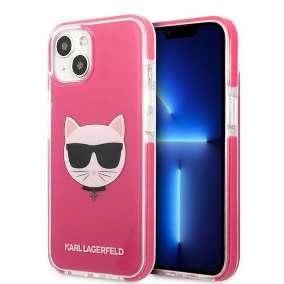 Etui Karl Lagerfeld Choupette Head na iPhone 13 mini - fuksjowy | Techbox
