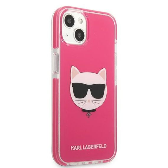 Etui Karl Lagerfeld Choupette Head na iPhone 13 mini - fuksjowy | Techbox