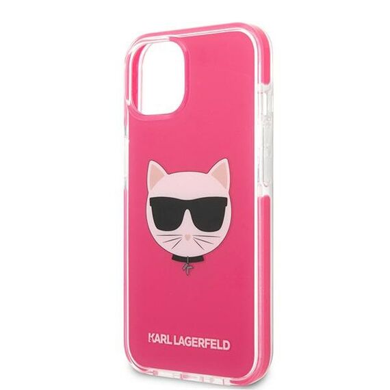 Etui Karl Lagerfeld Choupette Head na iPhone 13 mini - fuksjowy | Techbox