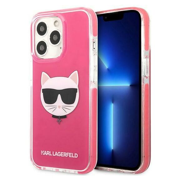 Etui Karl Lagerfeld Choupette Head na iPhone 13 Pro / iPhone 13 - fuksjowy | Techbox