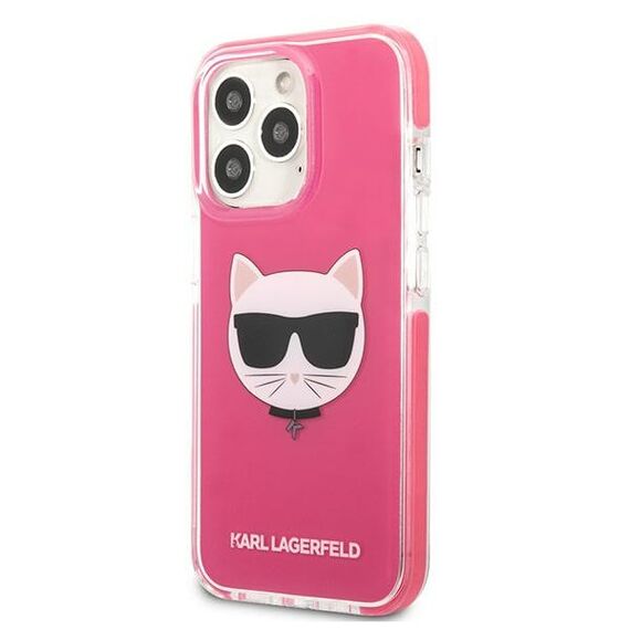 Etui Karl Lagerfeld Choupette Head na iPhone 13 Pro / iPhone 13 - fuksjowy | Techbox