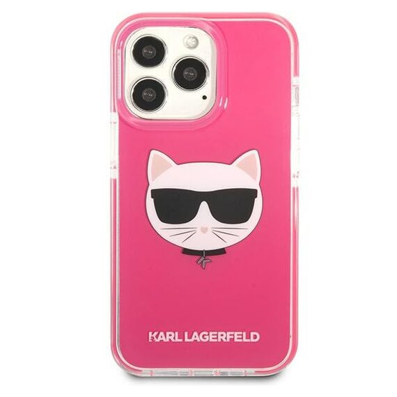 Etui Karl Lagerfeld Choupette Head na iPhone 13 Pro / iPhone 13 - fuksjowy | Techbox