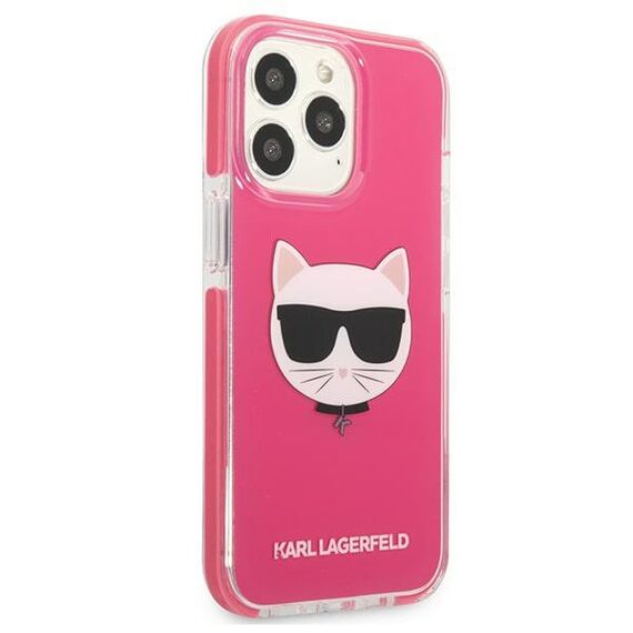 Etui Karl Lagerfeld Choupette Head na iPhone 13 Pro / iPhone 13 - fuksjowy | Techbox