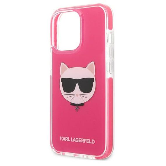Etui Karl Lagerfeld Choupette Head na iPhone 13 Pro / iPhone 13 - fuksjowy | Techbox