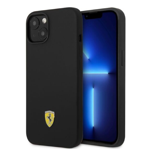 Ferrari FEHMSIP14SBK iPhone 14 6.1" black/black hardcase Silicone Metal Logo Magsafe - Apple Cases - Cases - Techbox