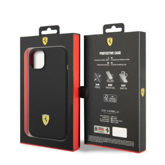 Ferrari FEHMSIP14SBK iPhone 14 6.1" black/black hardcase Silicone Metal Logo Magsafe - Apple Cases - Cases - Techbox