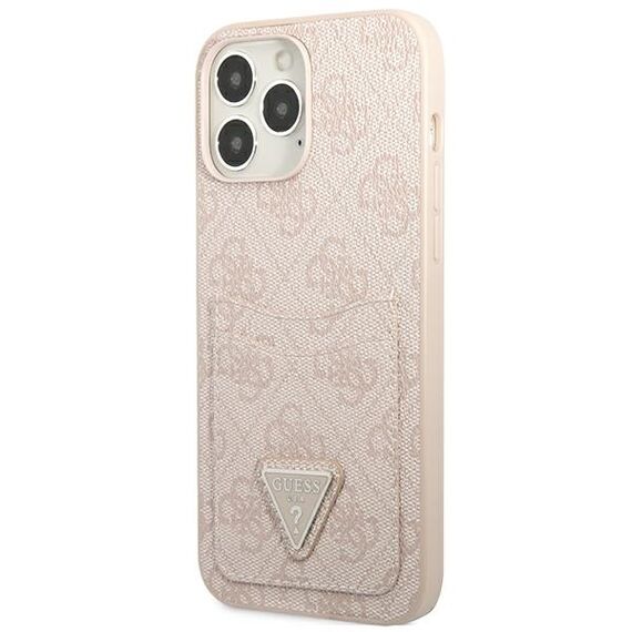 Guess 4G Triangle Logo Cardslot Case for iPhone 13 Pro / 13 - Pink - Apple Cases - Cases - Techbox
