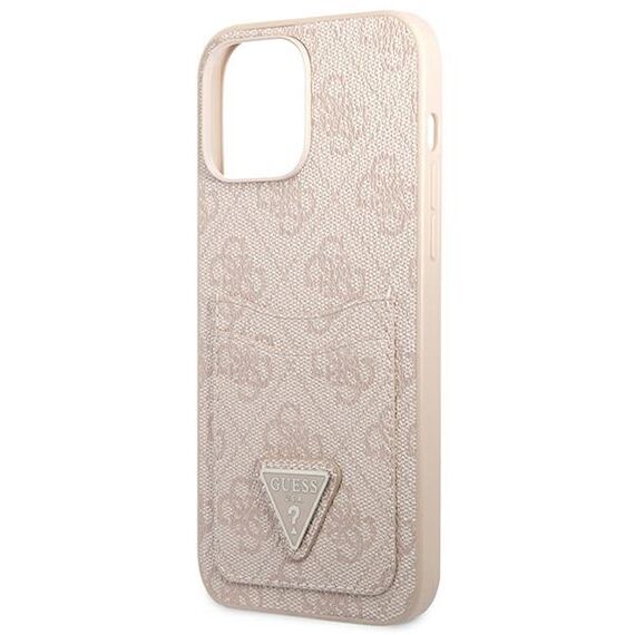 Guess 4G Triangle Logo Cardslot Case for iPhone 13 Pro / 13 - Pink - Apple Cases - Cases - Techbox