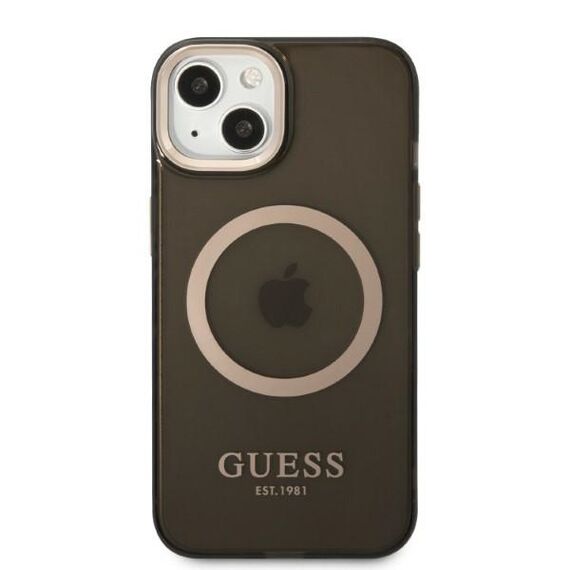 Guess Gold Outline Translucent MagSafe case for iPhone 13 - black - Uncategorized Cases (2) - Cases - Techbox