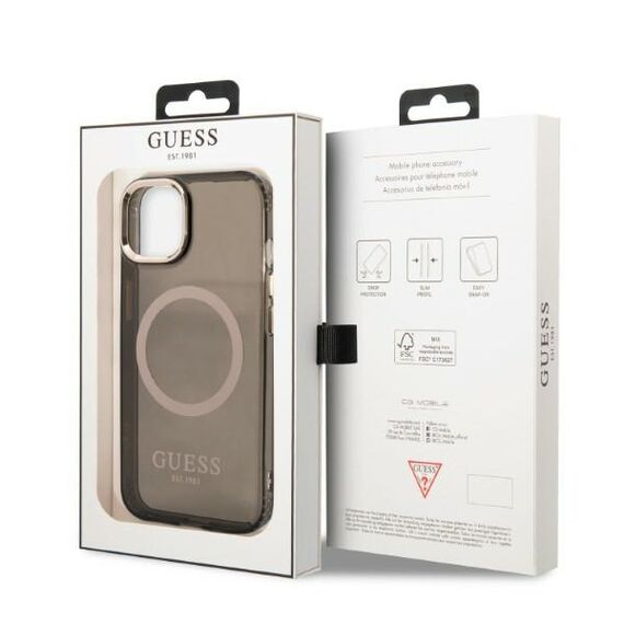 Guess Gold Outline Translucent MagSafe case for iPhone 13 - black - Uncategorized Cases (2) - Cases - Techbox