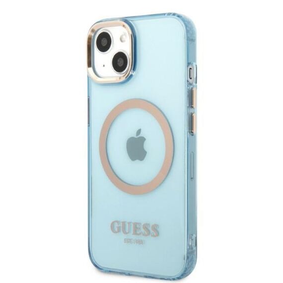 Guess Gold Outline Translucent MagSafe case for iPhone 13 - blue - Uncategorized Cases (2) - Cases - Techbox