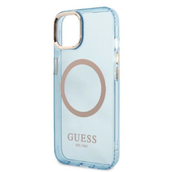 Guess Gold Outline Translucent MagSafe case for iPhone 13 - blue - Uncategorized Cases (2) - Cases - Techbox