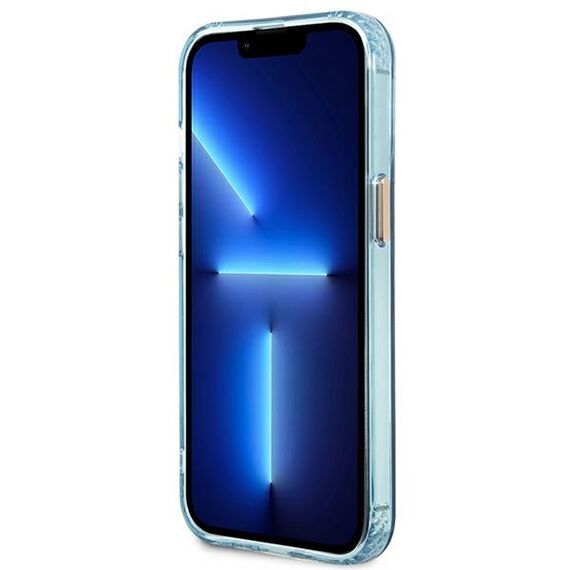 Guess Gold Outline Translucent MagSafe case for iPhone 13 Pro / iPhone 13 - blue | Techbox