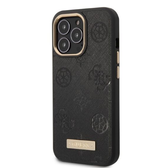 Guess GUHMP13LSAPSTK iPhone 13 Pro / 13 6.1" black/black hardcase Peony Logo Plate MagSafe - Apple Cases - Cases - Techbox