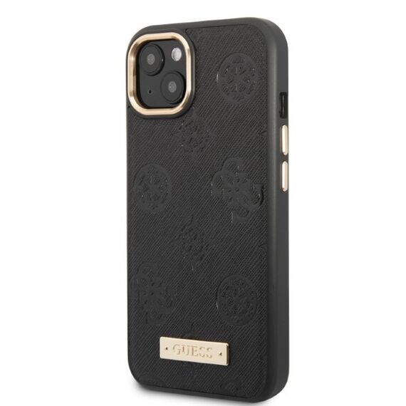 Guess GUHMP13MSAPSTK iPhone 13 6.1" black/black hardcase Peony Logo Plate MagSafe - Apple Cases - Cases - Techbox