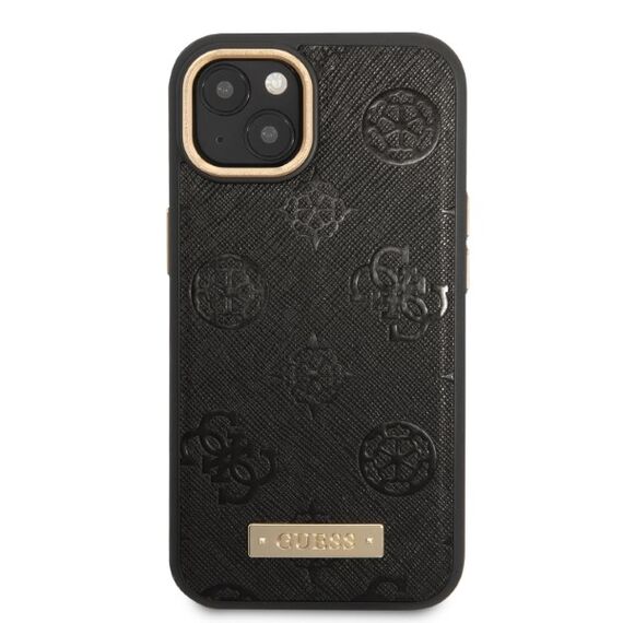 Guess GUHMP13MSAPSTK iPhone 13 6.1" black/black hardcase Peony Logo Plate MagSafe - Apple Cases - Cases - Techbox