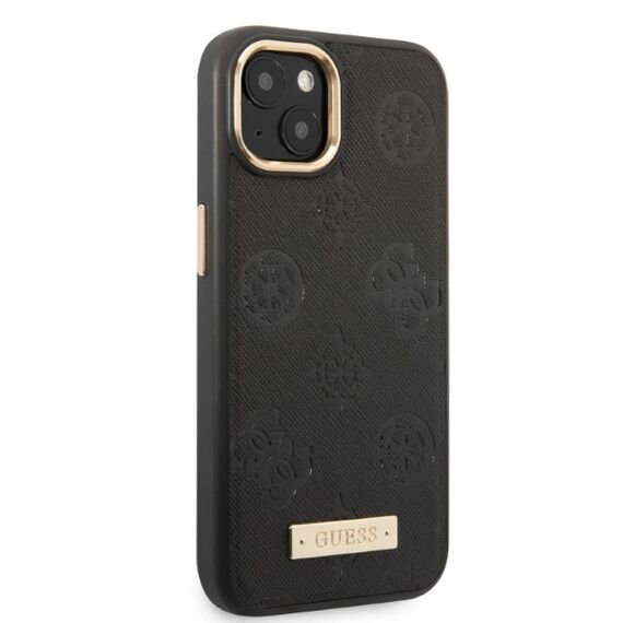Guess GUHMP13MSAPSTK iPhone 13 6.1" black/black hardcase Peony Logo Plate MagSafe - Apple Cases - Cases - Techbox