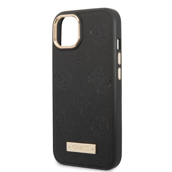 Guess GUHMP13MSAPSTK iPhone 13 6.1" black/black hardcase Peony Logo Plate MagSafe - Apple Cases - Cases - Techbox