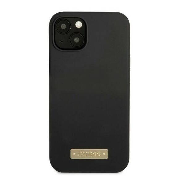 Guess GUHMP13MSPLK iPhone 13 6.1" black/black hard case Silicone Logo Plate MagSafe - Apple Cases - Cases - Techbox