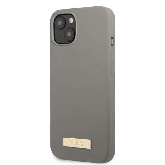 Guess GUHMP13SSPLG iPhone 13 mini 5.4" grey/grey hard case Silicone Logo Plate MagSafe - Apple Cases - Cases - Techbox
