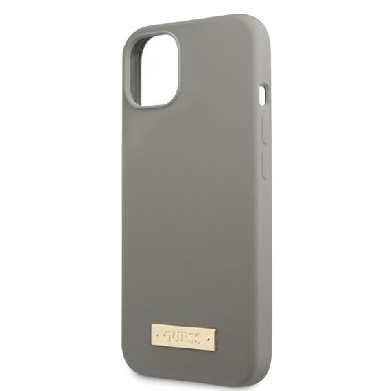 Guess GUHMP13SSPLG iPhone 13 mini 5.4" grey/grey hard case Silicone Logo Plate MagSafe - Apple Cases - Cases - Techbox