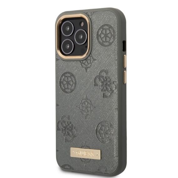Guess GUHMP13XSAPSTG iPhone 13 Pro Max 6.7" grey/grey hardcase Peony Logo Plate MagSafe | Techbox