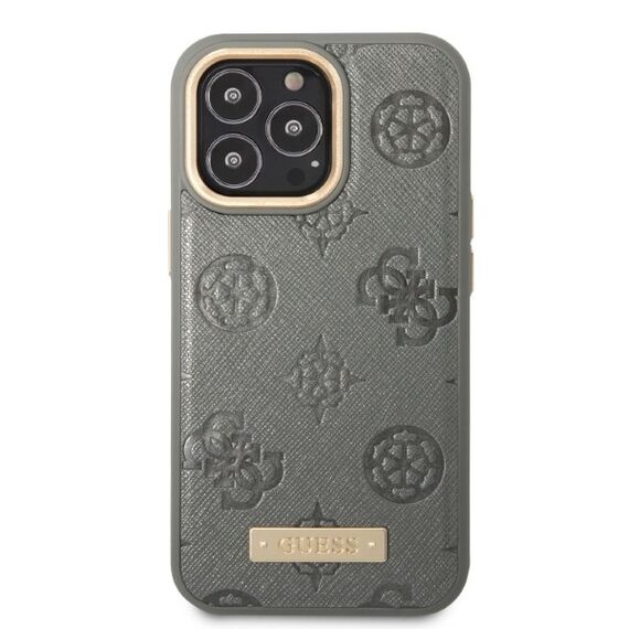 Guess GUHMP13XSAPSTG iPhone 13 Pro Max 6.7" grey/grey hardcase Peony Logo Plate MagSafe | Techbox