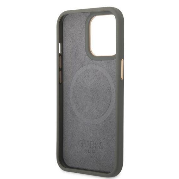 Guess GUHMP13XSAPSTG iPhone 13 Pro Max 6.7" grey/grey hardcase Peony Logo Plate MagSafe | Techbox