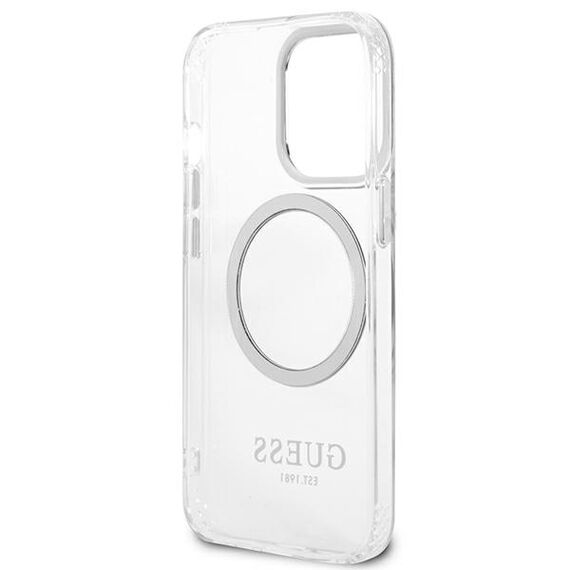 Guess Metal Outline MagSafe case for iPhone 13 Pro / iPhone 13 - silver - Apple Cases - Cases - Techbox
