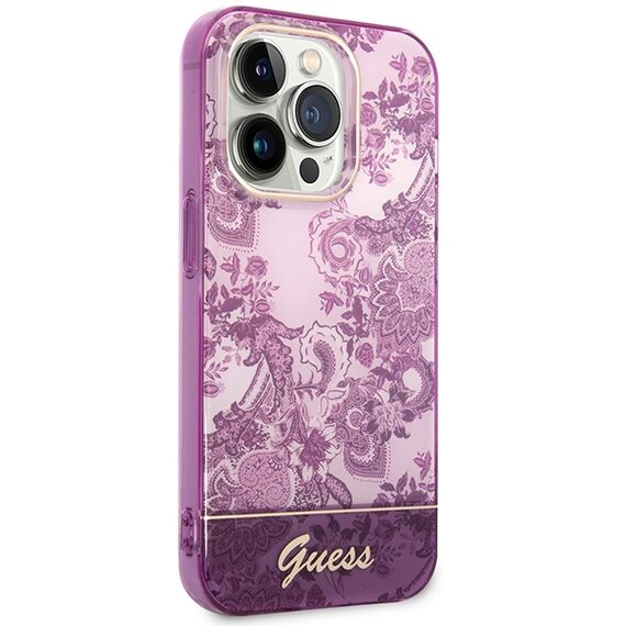 Guess Porcelain Collection case for iPhone 14 Pro Max - fuchsia | Techbox
