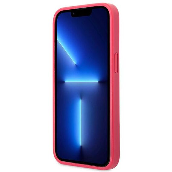 Guess Saffiano 4G Small Metal Logo case for iPhone 13 Pro / 13 - pink - Apple Cases - Cases - Techbox