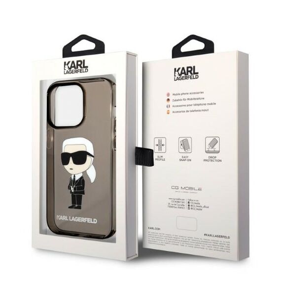 Karl Lagerfeld KLHCP14LHNIKTCK iPhone 14 Pro 6.1" black/black hardcase Ikonik Karl Lagerfeld | Techbox