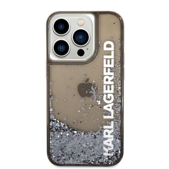 Karl Lagerfeld Liquid Glitter Elong case for iPhone 14 Pro - black | Techbox