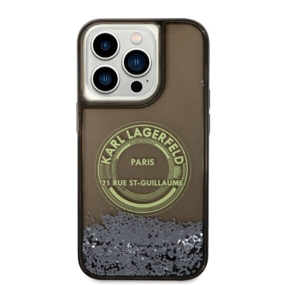 Karl Lagerfeld Liquid Glitter RSG case for iPhone 14 Pro - black - Apple Cases - Cases - Techbox