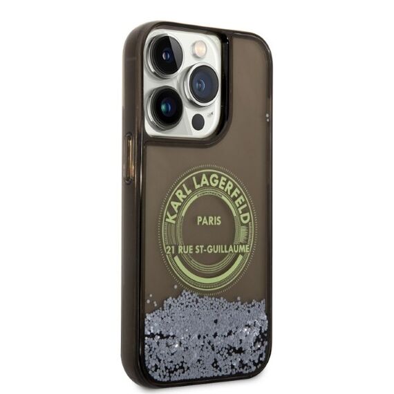 Karl Lagerfeld Liquid Glitter RSG case for iPhone 14 Pro - black - Apple Cases - Cases - Techbox